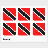 Sticker Carré Drapeau Trinité-et-Tobago (Feuille)