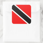 Sticker Carré Drapeau Trinité-et-Tobago (Sac)