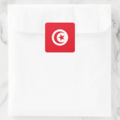 Sticker Carré Drapeau tunisien (Sac)