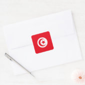 Sticker Carré Drapeau tunisien (Enveloppe)