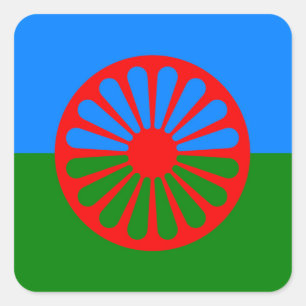 Sticker Carré Drapeau tzigane