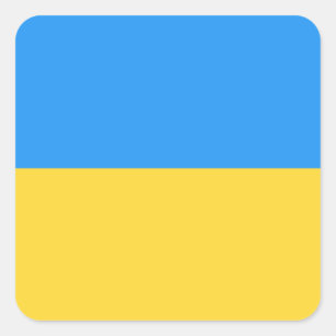 Sticker Carré Drapeau ukrainien