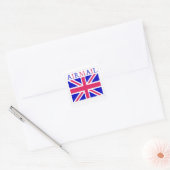 Sticker Carré Drapeau Union Jack Airmail (Enveloppe)