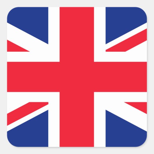 Sticker Carré Drapeau Union Jack du Royaume-Uni (Devant)