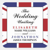 Sticker Carré Drapeau Union Jack Mariage britannique (Devant)