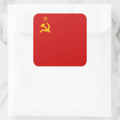 Sticker Carré Drapeau Union soviétique/URSS/CCCP (Sac)