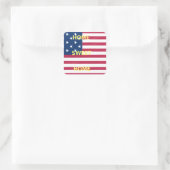 Sticker Carré Drapeau USA "Home Sweet Home" Art Imprimer (Sac)