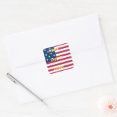 Sticker Carré Drapeau USA "Home Sweet Home" Art Imprimer (Enveloppe)