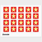 Sticker Carré drapeau vietnam (Feuille)