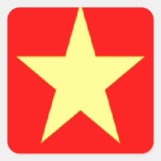 Sticker Carré drapeau vietnam (Devant)
