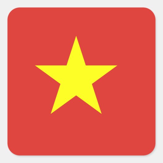 Sticker Carré Drapeau vietnamien (Devant)