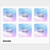Sticker Carré Dreamy Pastel Nuds avec arc-en-ciel (Feuille)