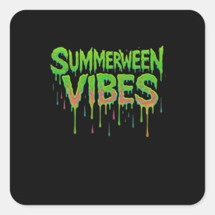 Sticker Carré Drift Summerween Vibes Éffrayant Fun Classic
