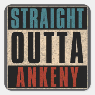 Sticker Carré Droit devant Ankeny Iowa IA