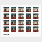 Sticker Carré Droit devant Cape Coral Floride FL (Feuille)