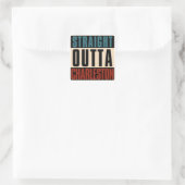 Sticker Carré Droit devant Charleston Caroline du Sud SC (Sac)