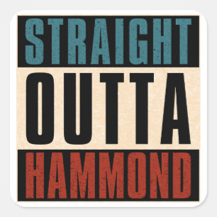Sticker Carré Droit devant Hammond Indiana IN