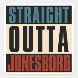 Sticker Carré Droit devant Jonesboro Arkansas AR