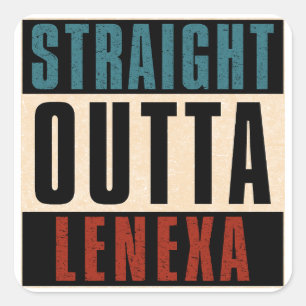 Sticker Carré Droit devant Lenexa Kansas KS