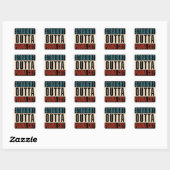 Sticker Carré Droit devant Parma Ohio OH (Feuille)