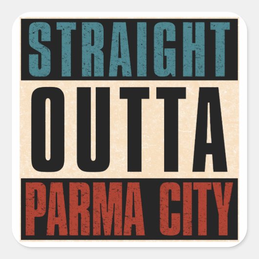Sticker Carré Droit devant Parma Ohio OH (Devant)
