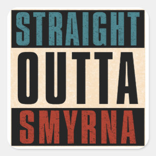 Sticker Carré Droit devant Smyrna Géorgie GA