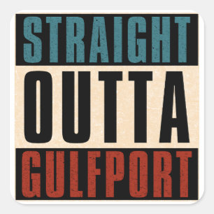 Sticker Carré Droite en direction de Gulfport Mississippi MS