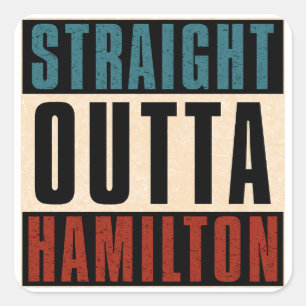 Sticker Carré Droite en direction de Hamilton Ohio OH
