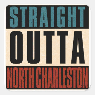 Sticker Carré Droite en direction de North Charleston Caroline d