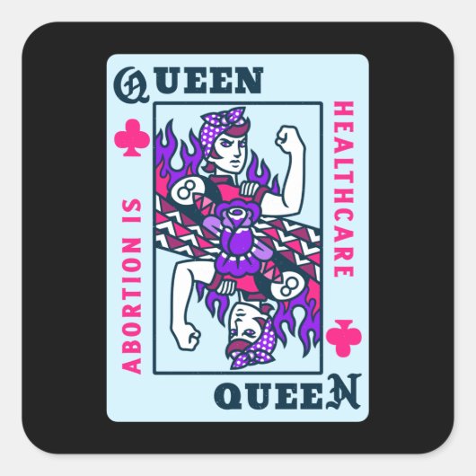 Sticker Carré droits des femmes roe v wade l'avortement est la s (Devant)