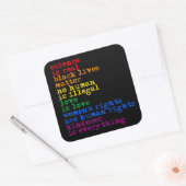 Sticker Carré Droits LGBTQ La science est un vrai amour c'est l' (Enveloppe)