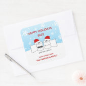 Sticker Carré Drôle 2020 Avec Du Papier Toilette (Enveloppe)