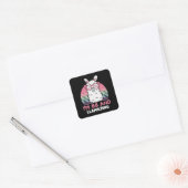 Sticker Carré Drôle Adorable Llama 66e Anniversaire Don Pour Fem (Enveloppe)