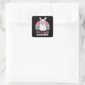 Sticker Carré Drôle adorable Llama 9e cadeau d'anniversaire pour (Sac)