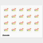 Sticker Carré Drôle April Fool's Day Prank (Feuille)