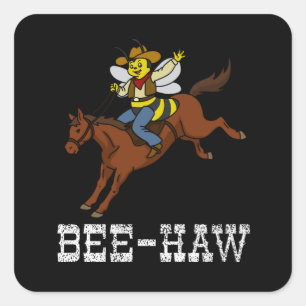 Sticker Carré Drôle Bee Cadeaux Enfants Cowboy Cadeaux Garçons F