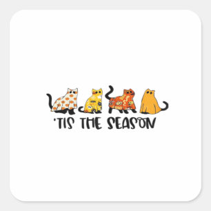 Sticker Carré Drôle C'est La Saison Épouvantable Costume D'Hallo