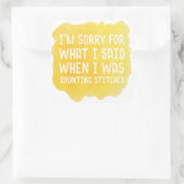 Sticker Carré Drôle Crochet Stitch (Sac)