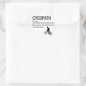 Sticker Carré Drôle Cycopath Noun Design Dictionnaire Définition (Sac)