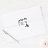 Sticker Carré Drôle Cycopath Noun Design Dictionnaire Définition (Enveloppe)