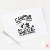 Sticker Carré Drôle de dire de camping (Enveloppe)