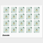 Sticker Carré Drôle de santé mentale | progrès et non perfection (Feuille)