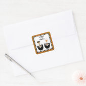 Sticker Carré Drôle de Thanksgiving (Enveloppe)