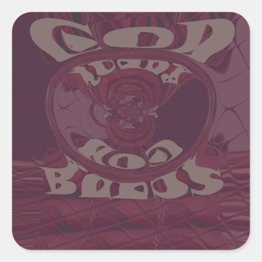 Sticker Carré Drôle Dieu bénit kenya Hakuna Matata Giraffes wov (Devant)