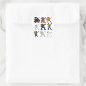 Sticker Carré Drôle Halloween caractères Dabbing (Sac)