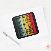 Sticker Carré Drôle laboratoire médical technologue humour (Enveloppe)