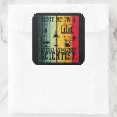 Sticker Carré Drôle laboratoire médical technologue humour (Sac)