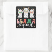 Sticker Carré Drôle Llama Squasse Lunettes de soleil Cool Llamas (Sac)