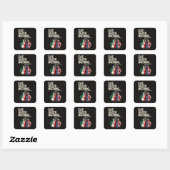 Sticker Carré Drôle Manger Dormir Répéter Boxe (Feuille)