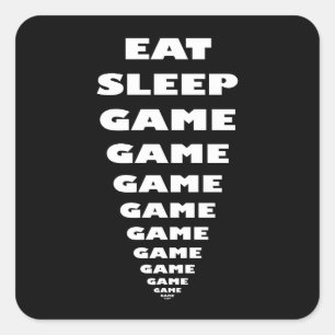 Sticker Carré Drôle 'Mangez Le Jeu Du Sommeil...'